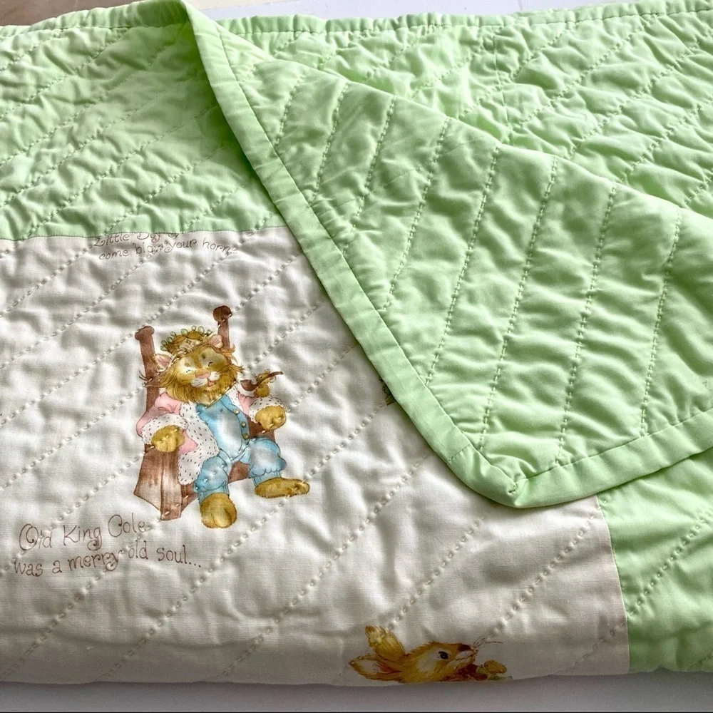 Vintage Handmade Quilted Blanket Twin Size 63x80